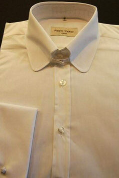 Tab Collar Shirt - Ivory - 100% Cotton