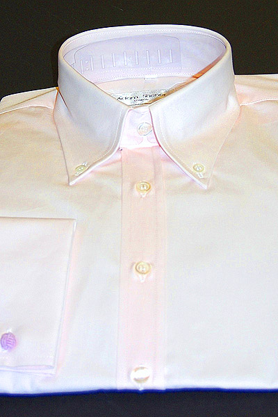 Button Down Collar Shirt - Pink - 100% Cotton