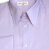 Spear Point Collar Shirt - Plain Lilac Poplin - 100% Cotton