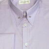 Pin Through Collar Shirt - Plain Lilac Poplin - Double Cuff - Pin included