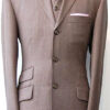 3 Button Plain Suit - Tan - Pure New Wool