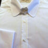 Tab Collar Shirt - White - 100% Cotton