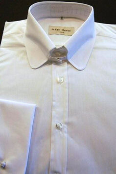 Tab Collar Shirt - White - 100% Cotton