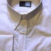 Button Down Collar Shirt - Pink and White Stripe - 100% Cotton