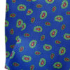 Silk Handkerchief - Blue-Red-Green Paisley - 100% Silk
