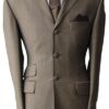 3 Button Tonic Suit - Tan - 60% Wool 30% Polyester 10% Kid Mohair