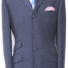 3 Button Tonic Suit - Dark Navy Mohair - Wool Blend