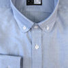 Penny Round Button Down Collar Shirt - Sky Blue Oxford - Single Cuff - 75% Cotton 25% Polyester