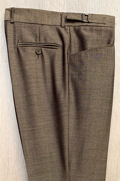 Trousers - Mid Brown - Wool Mohair Blend (60% Wool 30% Polyester 10% Kid Mohair)