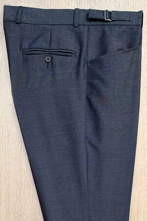 Trousers - Navy Blue - Wool Mohair Blend (60% Wool 30% Polyester 10% Kid Mohair)