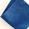 Silk Handkerchief - Blue Herringbone - 100% Woven Silk
