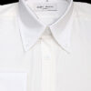 Button Down Collar Shirt - Ivory Plain Poplin - 100% Cotton