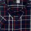 Button Down Short Sleeve Shirt - Black/White/Red Check - 100% Cotton