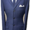 3 Button Stripe Suit - Navy Blue Birdseye - Superfine Wool