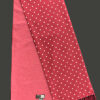 Silk Scarves - Printed Burgundy with White Polka Dot Silk Scarf with Wool on Reverse