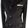 3 Button Double Breasted Jacket - Black Velvet - 100% Cotton