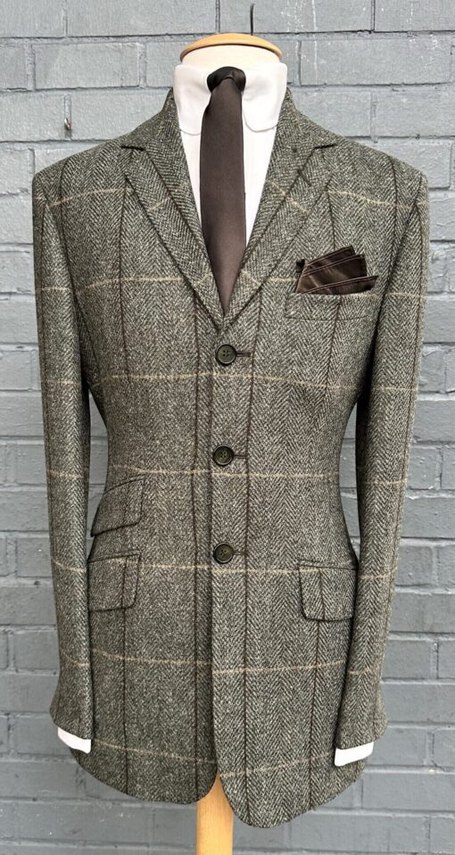The Green Check Kent Style 3 Button Wool Suit
