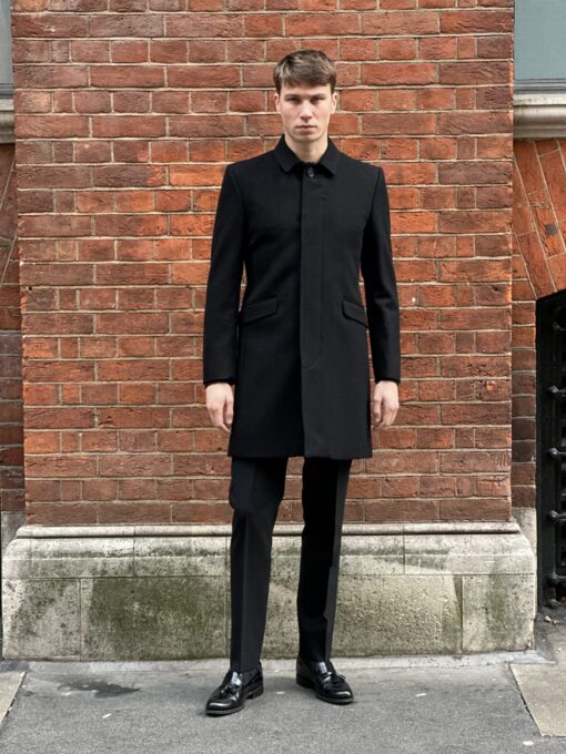 The Black Wool Car Coat