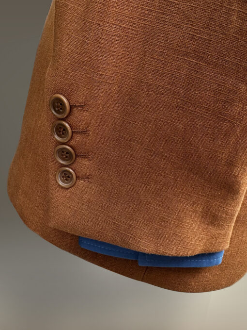 The Cognac Linen 2 Button Soho Style Suit - Image 3
