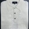 Adam Of London Merino Ivory Wool Long Sleeve Polo