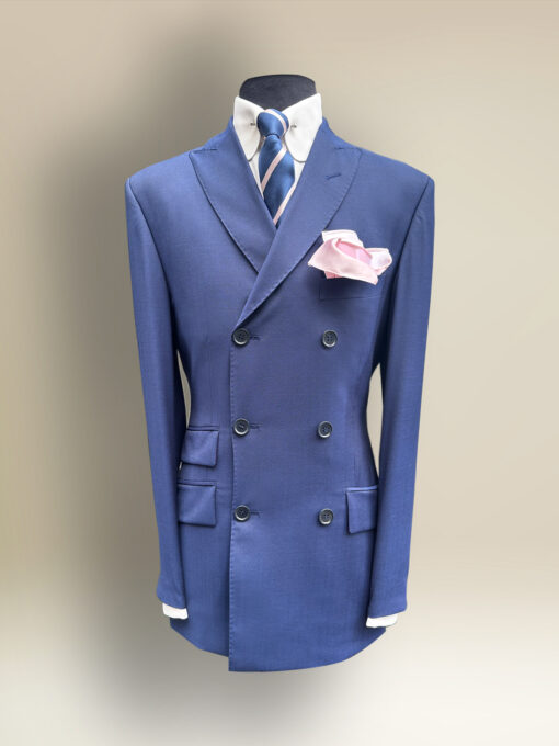 Adam Of London Double Breasted Blue Suit