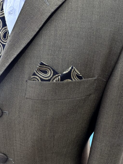 The Antique Gold Tonic Mohair Kent Style 3 Button Suit - Image 3