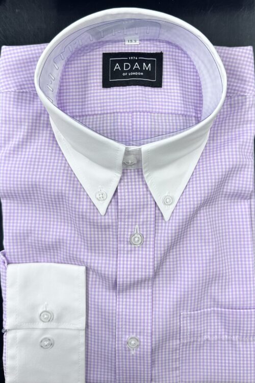 The Pink Fine Gingham Contrast Button Down Collar Shirt