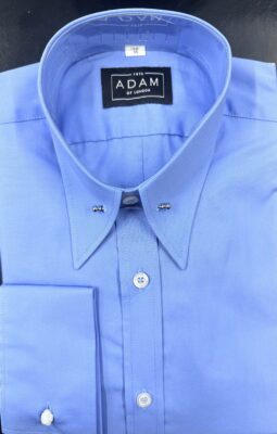 The Blue Pin Through Spear Collar Shirt