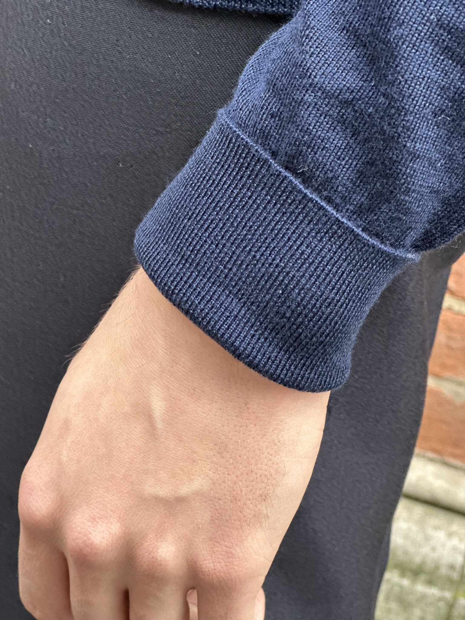 The Light Purple Merino Wool Adam Long Sleeve Polo - Image 4