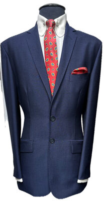 The Blue/Blue Mohair City Style Two Button Suit