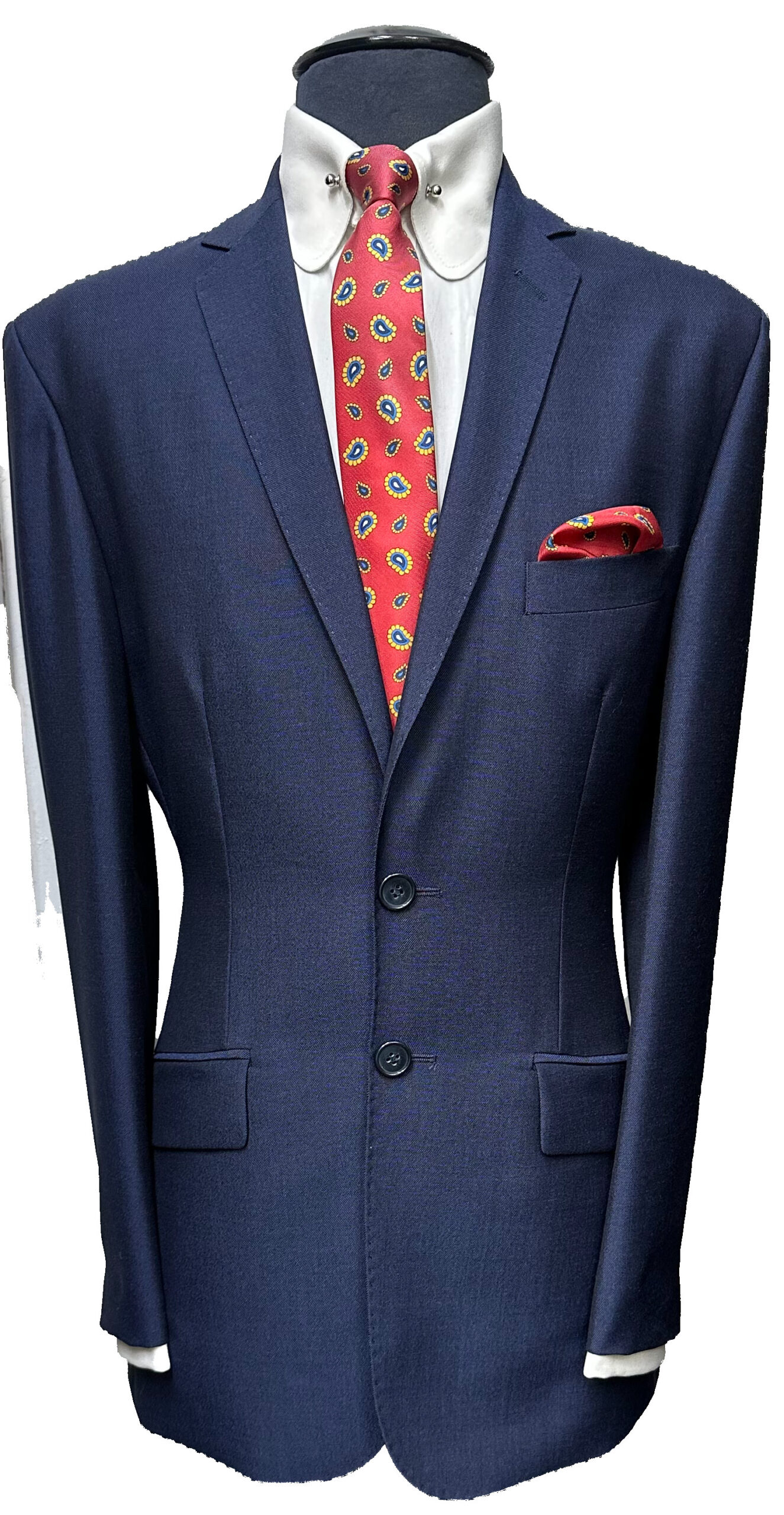 The Blue/Blue Mohair City Style Two Button Suit