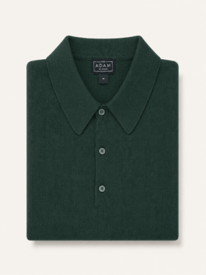 The Forest Green Short Sleeve Knitted Cotton Polo