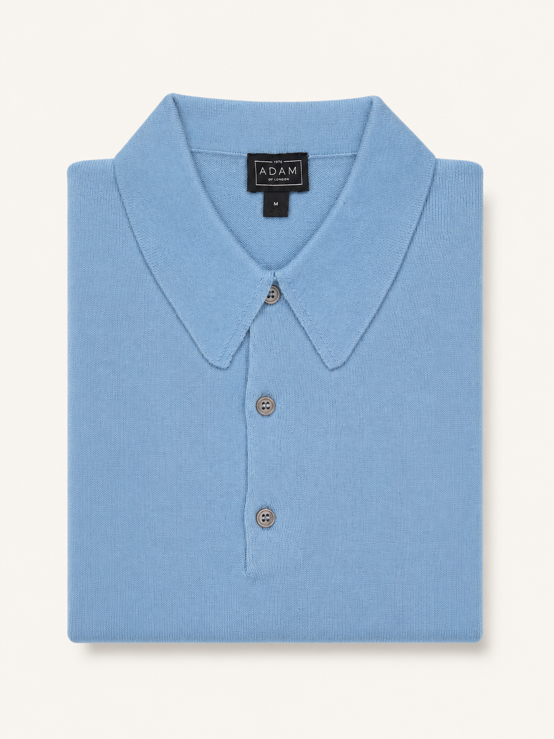 The Sky Blue Short Sleeve Knitted Cotton Polo