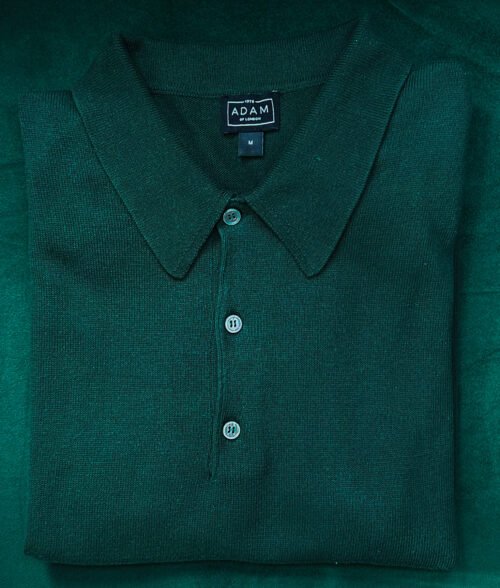 The Forest Green Short Sleeve Knitted Cotton Polo
