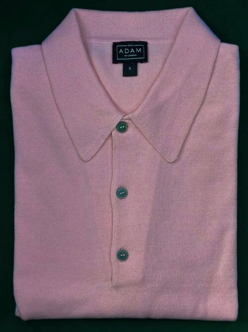 The Rose Pink Short Sleeve Knitted Cotton Polo