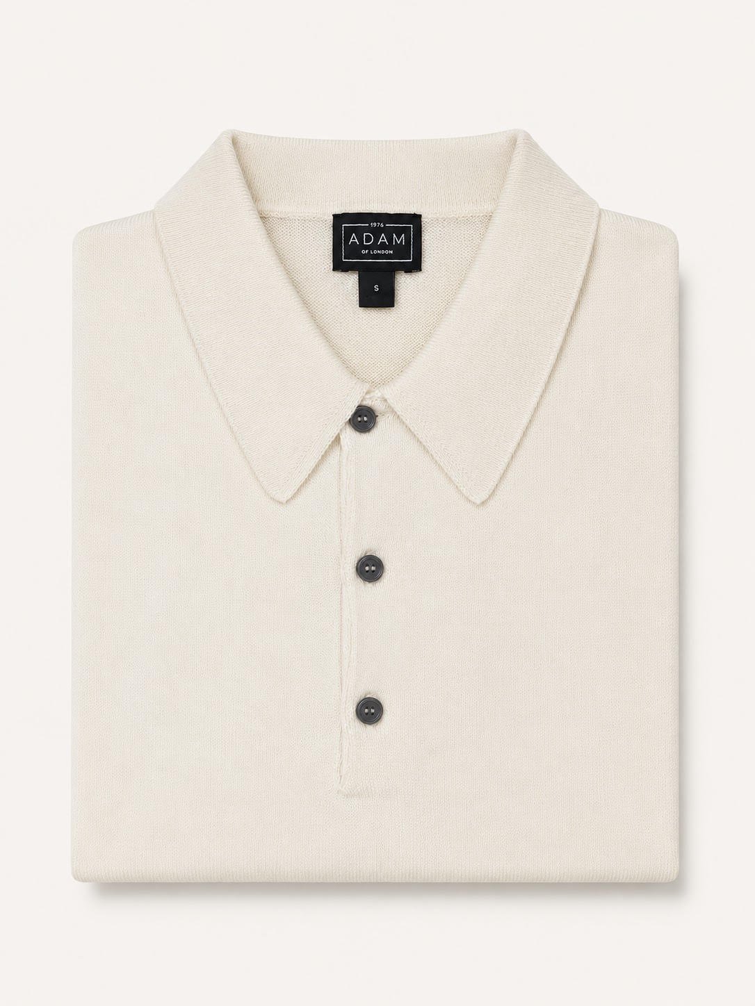 The Cream Short Sleeve Knitted Cotton Polo