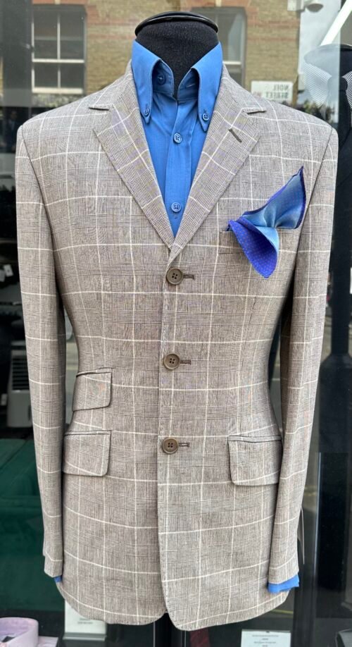 The Beige & Tan Prince Of Wales Check Jacket