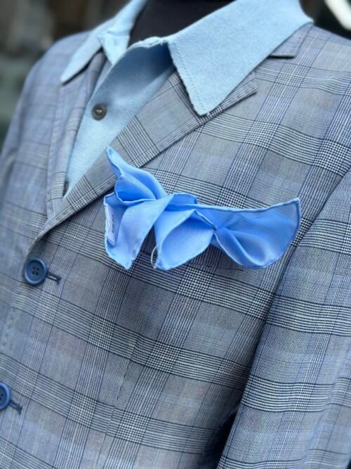 Alternative view of The Sky Blue With Navy Overcheck Prince Of Wales Jacket