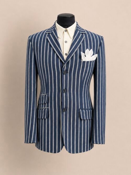 The Dark Blue Candy Stripe Jacket