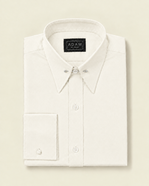 The Ivory Spear Pin Through Collar Shirt
