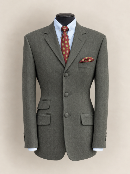 The Forest Green Fine Herringbone Wool Kent Style Suit