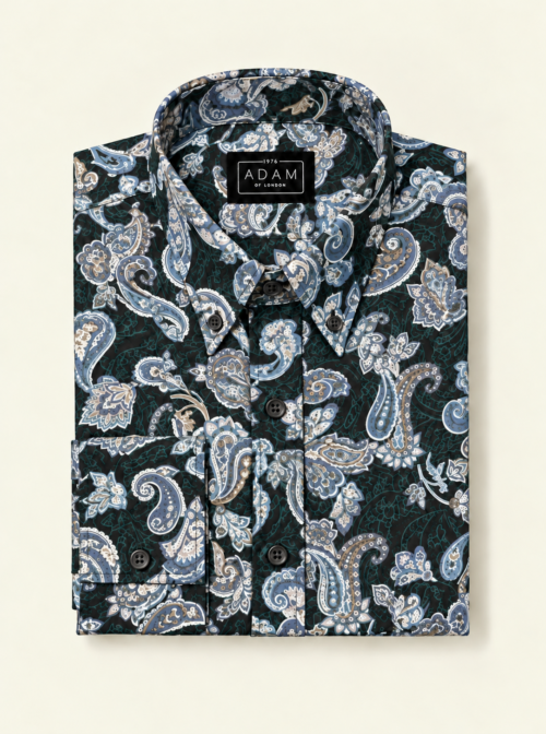 The Green Paisley Button Down Collar Shirt