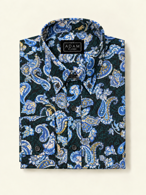 The Blue Paisley Button Down Collar Shirt