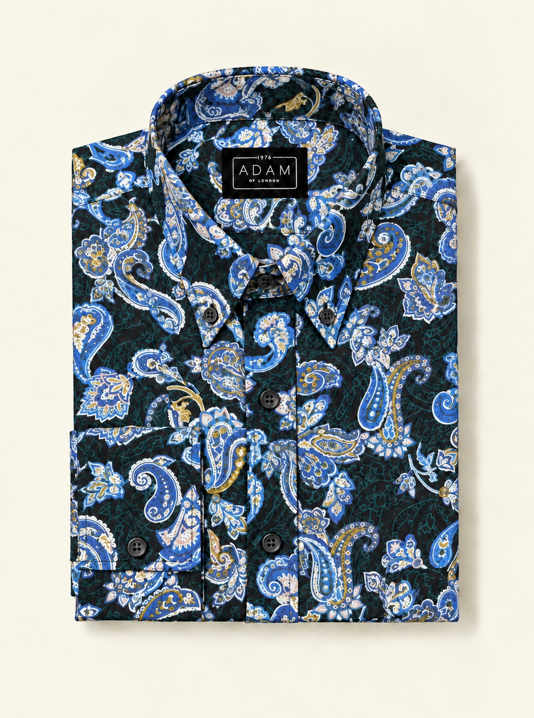 The Blue Paisley Button Down Collar Shirt